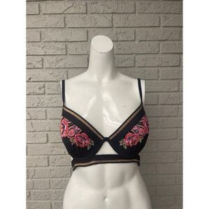 Time And Tru Women Floral Print Padded Bra Size L (12-14)